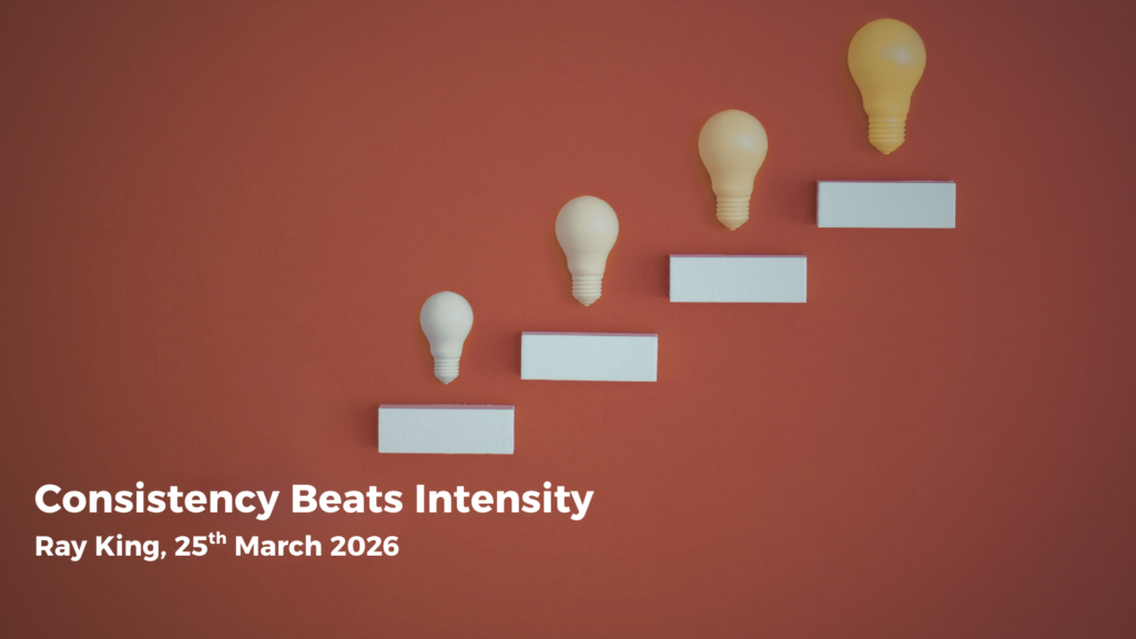 Illustration of small daily sales habits compounding over time into improved commercial results.