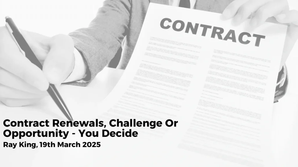 contract renewals, challenge or opportunity