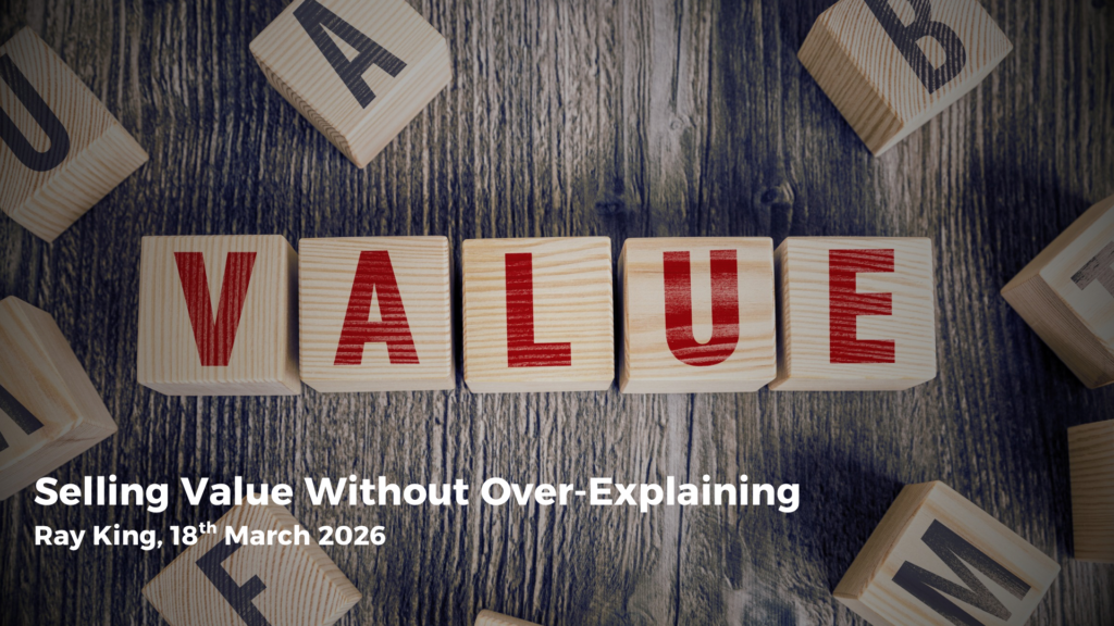 selling value without over explaining
